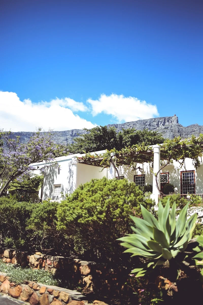 Afrique du Sud white concrete building near green trees under blue sky during daytime